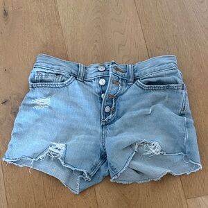 Old Navy Light Blue Distressed Denim Shorts